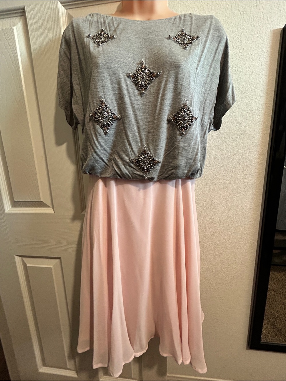 Ted Baker Pink High-Low Chiffon Skirt